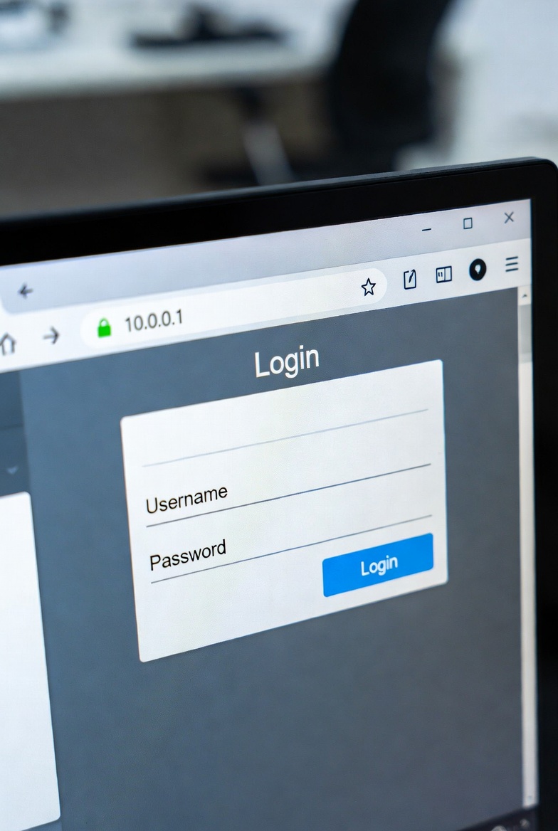 10.0.0.1 Login Web Page