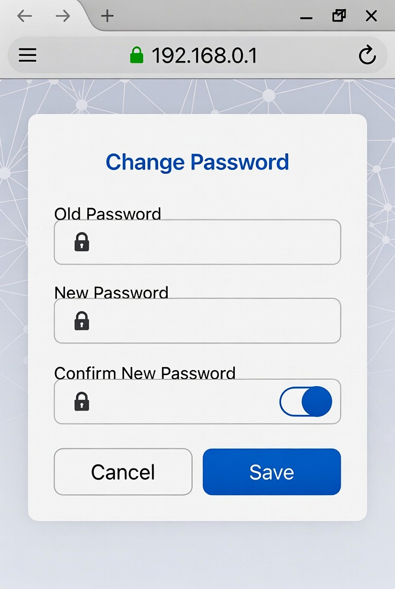 Router Admin Password Change Illustration